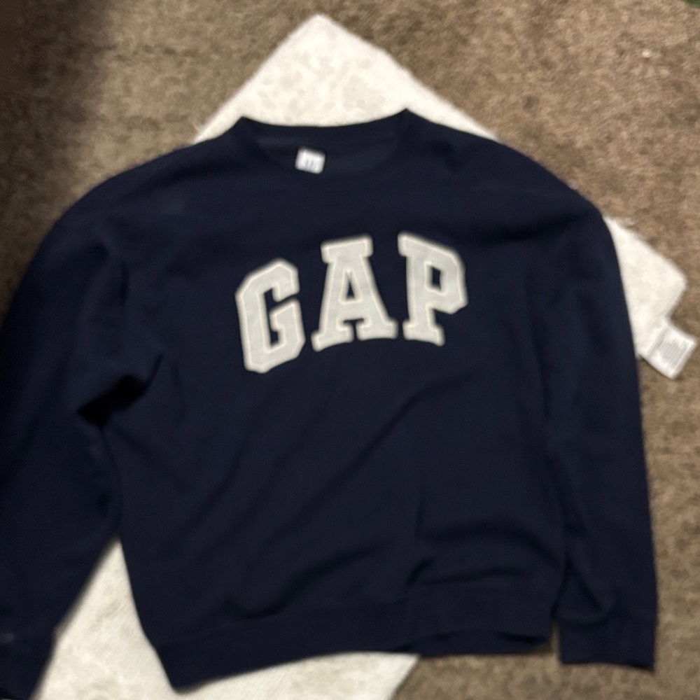 GAP Men's Dark Blue Crewneck Sweater